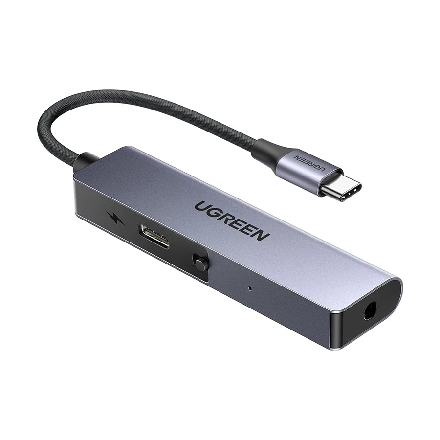 UGREEN CM230 (90518) USB-C to 3.5mm & USB-C PD Audio Adapter with Mic