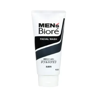 Biore Men's ডাবল স্ক্রাব ফেসিয়াল ওয়াশ 130g