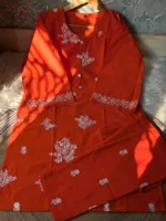 মেয়েদের পিউর কটন ফ্লোরাল এমব্রয়ডারি কো-অর্ড সেট, 3টি রং