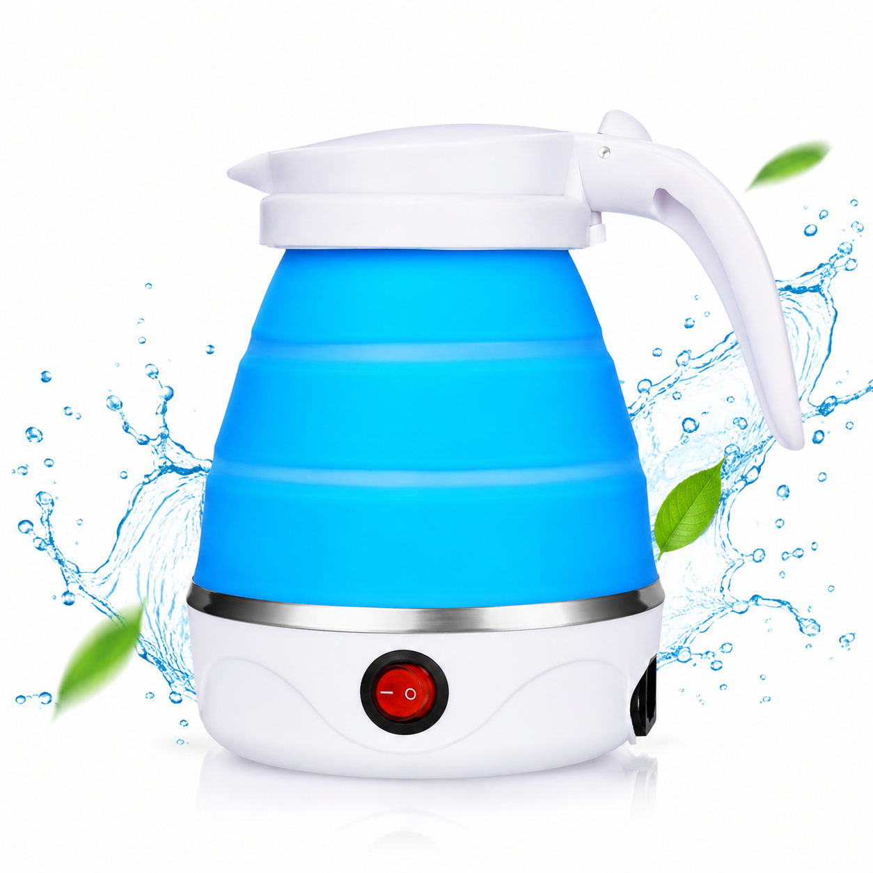 ট্রাভেলিং ফোল্ডিং কেটলি 600ml – পোর্টেবল সিলিকন ইলেকট্রিক ওয়াটার বয়লার