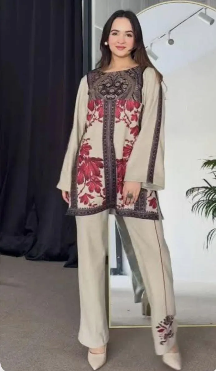 Dubai Silk ডিজিটাল প্রিন্ট টু পিস মেয়েদের জন্য, 4টি রং