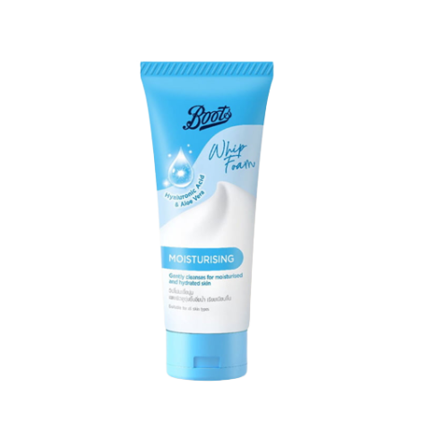 Boots হায়ালুরোনিক অ্যাসিড ও অ্যালোভেরা ময়েশ্চারাইজিং হুইপ ফোম 100ml