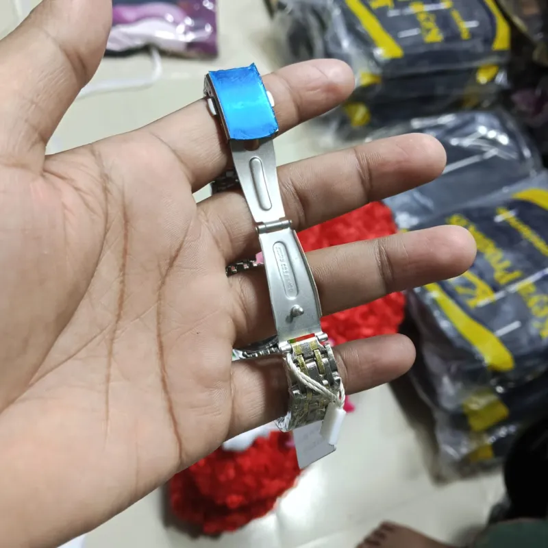 OLEVS 9931 মেয়েদের স্টেইনলেস স্টিল লুমিনাস ঘড়ি – সিলভার ব্লু