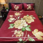 Panel Cotton Bedsheet 8 x 7 Feet with Stitched Pillow Covers
