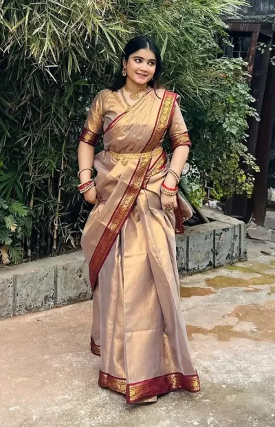 Puja Lama Silk Saree with Bold Border Design, 6 Colours