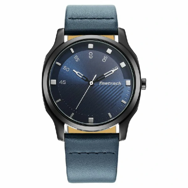 Fastrack NS3255NL03 Stunners Quartz Analog Blue Dial Leather Strap Watch