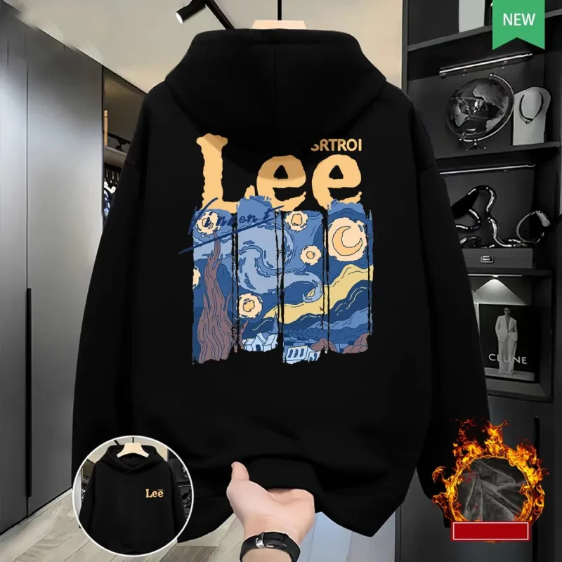 Men's Winter Hoodie, 320 GSM Cotton, Length 28 to 30 Inch, 6 Colours