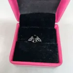 ক্রিস্টাল ব্লুম সিলভার রিং
