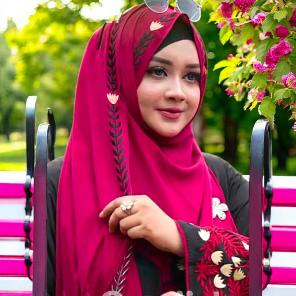 Dubai Cherry Embroidery Hijab