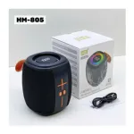 HM-805 পোর্টেবল ব্লুটুথ স্পিকার, RGB লাইটসহ (কালো)