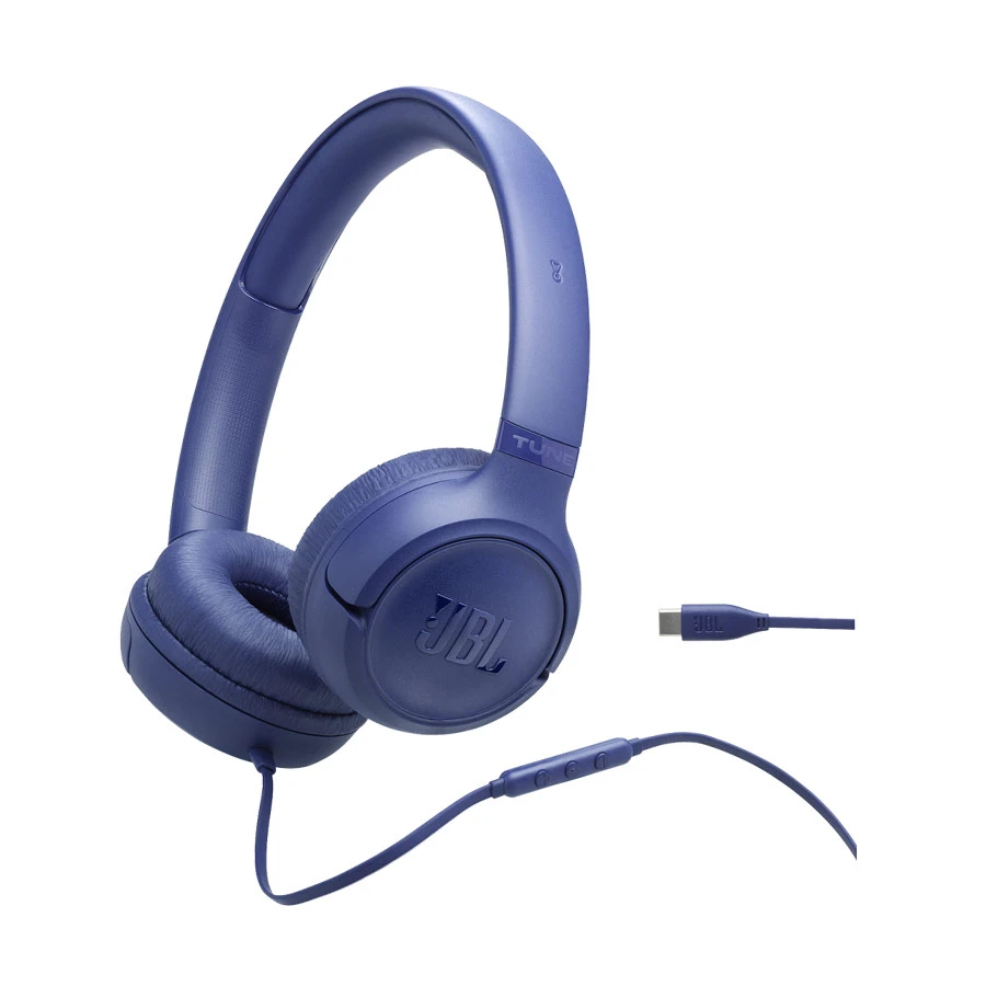 JBL Tune 530C Wired USB-C On-Ear Headphone Blue