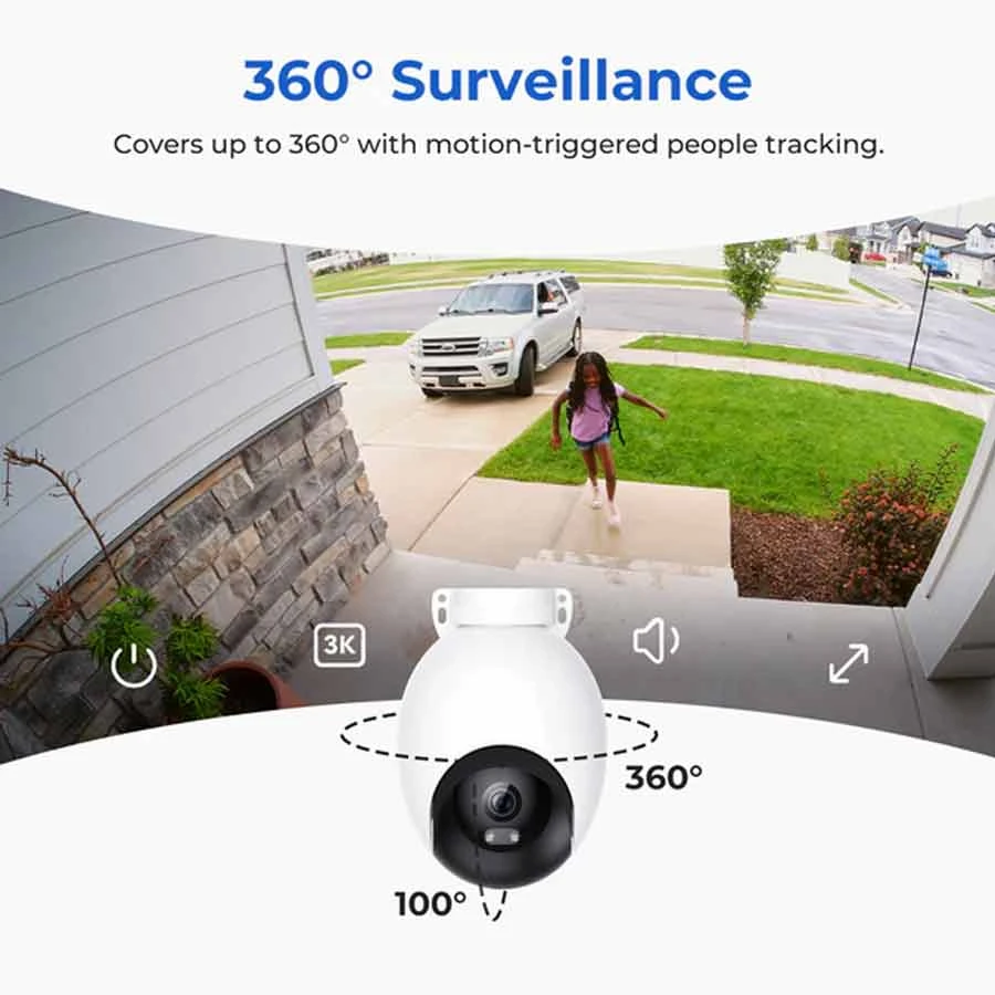 IMILAB EC6 3K 360 Degree White Home Security Dome Wi-Fi IP Camera (EU)