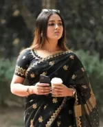 প্রতিদিনের জন্য হালকা সেমি মসলিন শাড়ি, 14 হাত