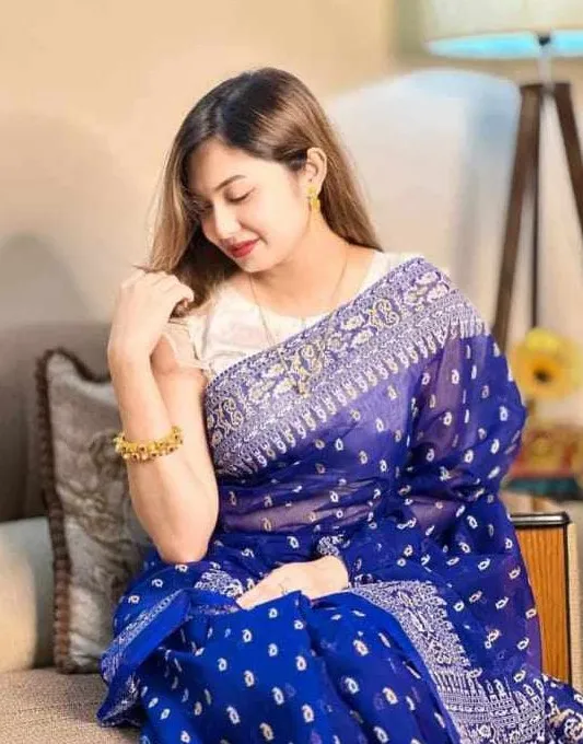 মহিলাদের হাফ সিল্ক স্ক্রিন প্রিন্ট শাড়ি, 12 হাত