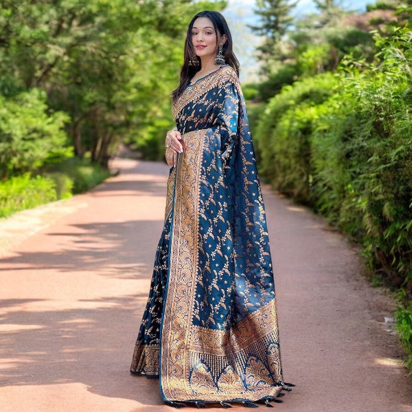 এলিগ্যান্স আফসান কাতান শাড়ি