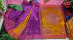 Dhupian Silk Embroidery Saree with Block Print in 6 Colours