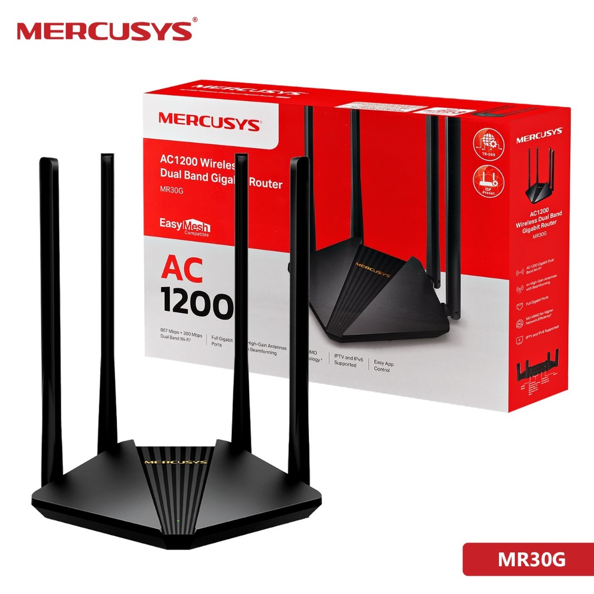 MERCUSYS AC1200 WIRELESS DUAL BAND GIGABIT ROUTER
