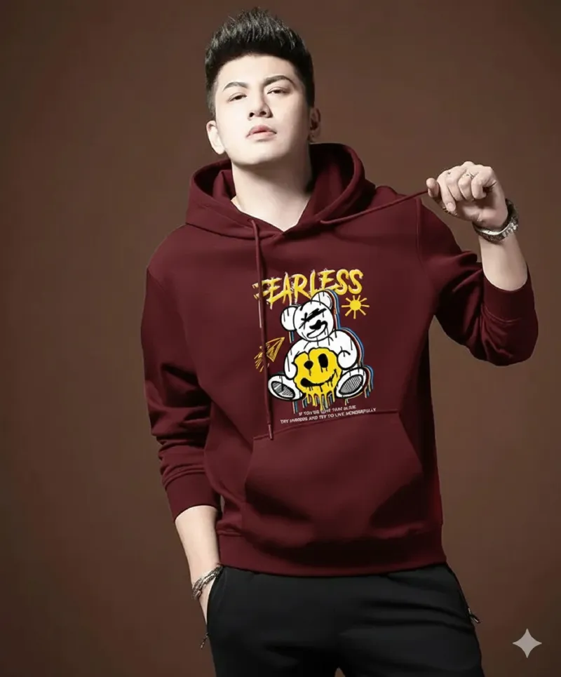 Men's and Women's Drop Shoulder Hoodie with DTF Print