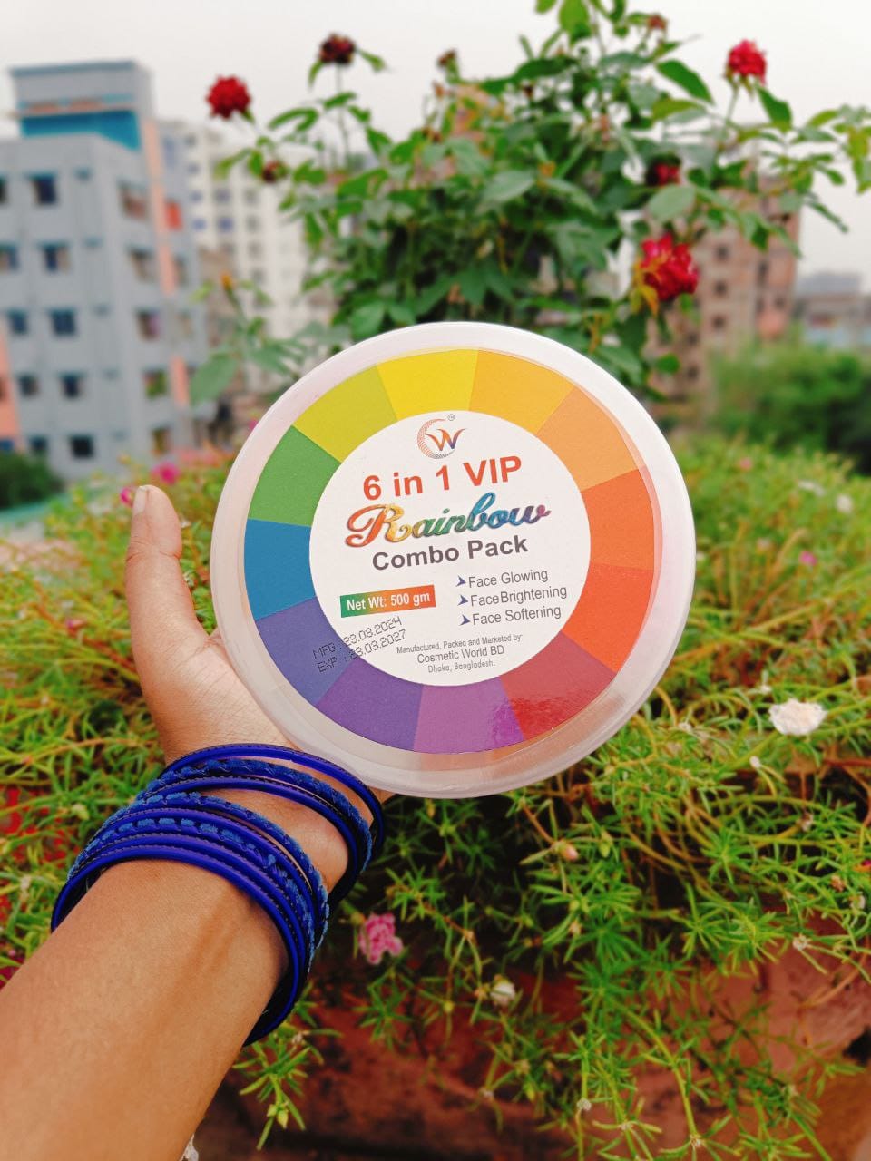 6 in 1 VIP Rainbow Makeup Box with 6 Colour Shades