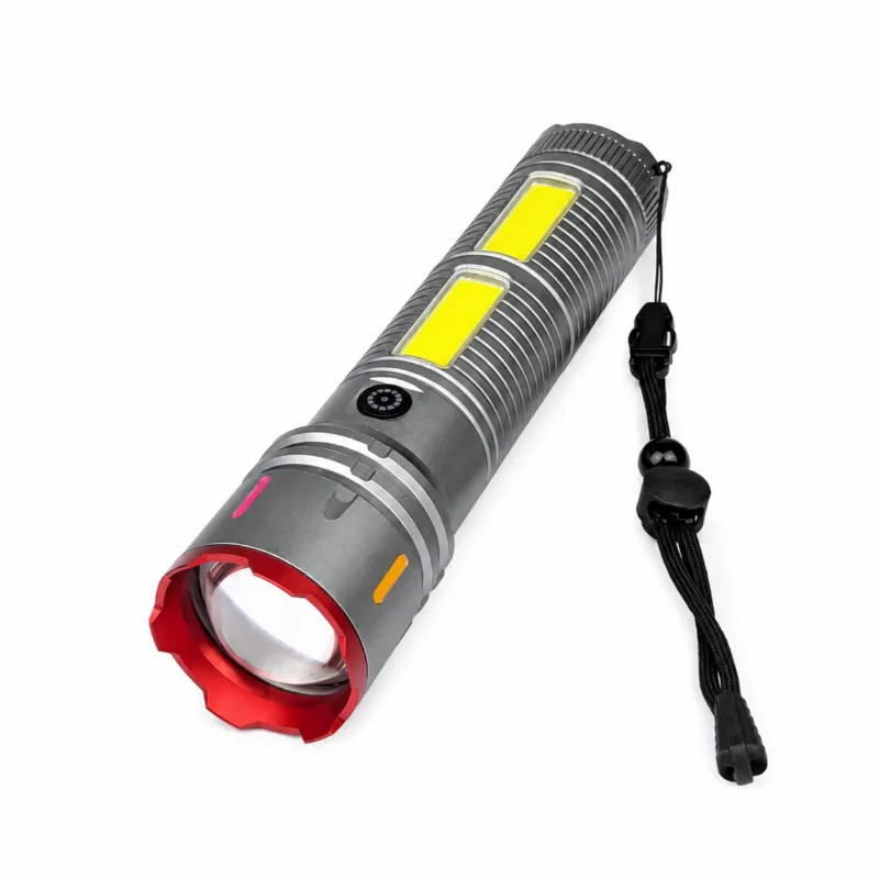 Laser Cannon X03 মেটাল ট্যাকটিক্যাল টর্চলাইট – বিল্ট-ইন পাওয়ার ব্যাংকসহ