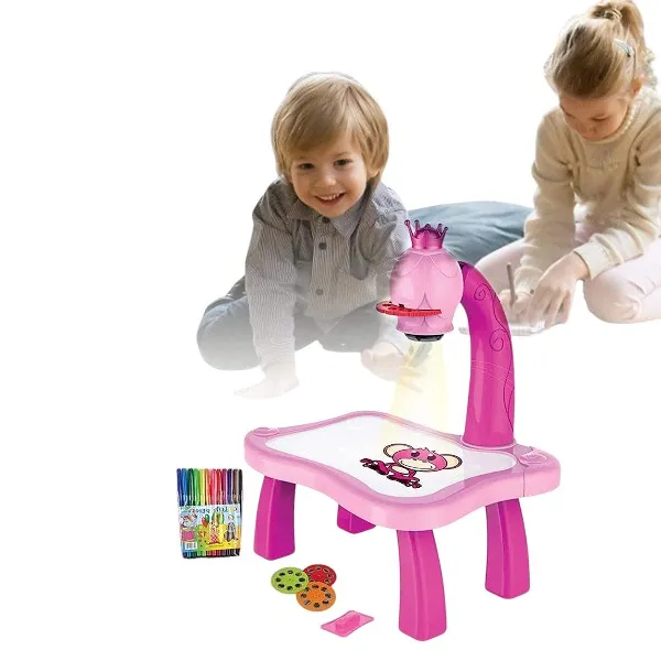 Little Hands ড্রয়িং প্রজেক্টর টেবিল, লাইটসহ ট্রেস অ্যান্ড ড্র খেলনা