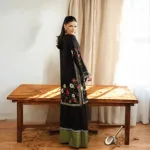 চেরি জর্জেট প্রিন্টেড টু পিস