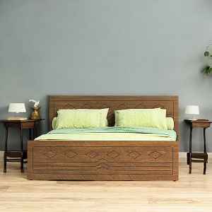 Canva Wooden Double Bed