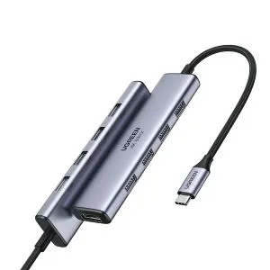 UGREEN 4K 60Hz ইউএসবি-সি থেকে HDMI 2.0 অ্যাডাপ্টার হাব, এসডি কার্ড স্লটসহ - MacBook Air, iPad Pro M1, Samsung S20-এর জন্য