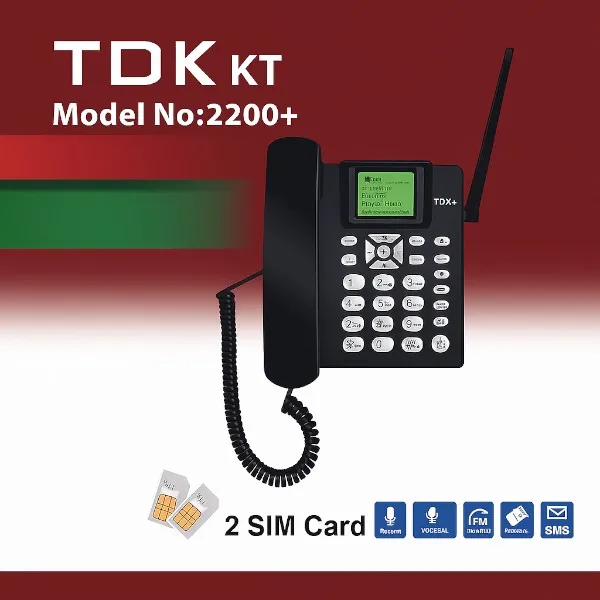 TDK KT2200+ GSM ডুয়াল সিম কর্ডেড হোম টেলিফোন