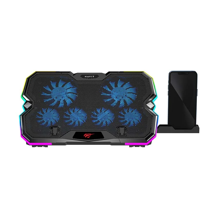 Havit Gamenote F2068 RGB Laptop Cooler With Mobile Holder (6 Fan)