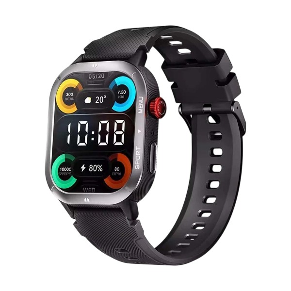 Haylou Iron Neo Black Bluetooth Calling Smart Watch