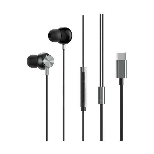 WiWU EB-315 ইন-ইয়ার USB-C ওয়্যার্ড ইয়ারফোন, স্পেস গ্রে
