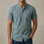 ছেলেদের ফ্যাশনেবল হাফ হাতা শার্ট (অ্যাশ)