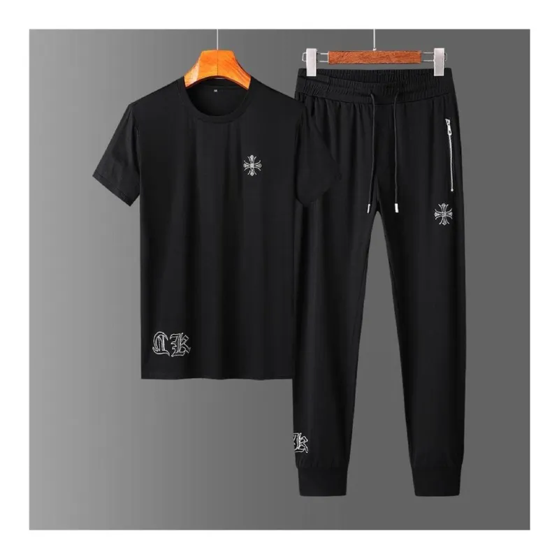 Men's Screen Print Mesh Jersey Top and Trouser Combo, M to XL
