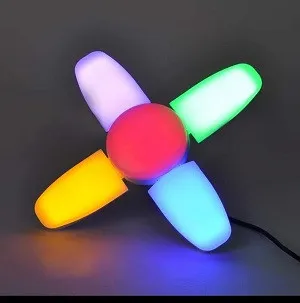 ফোল্ডেবল LED ফ্যান 4 ব্লেড লাইট, 5 কালার