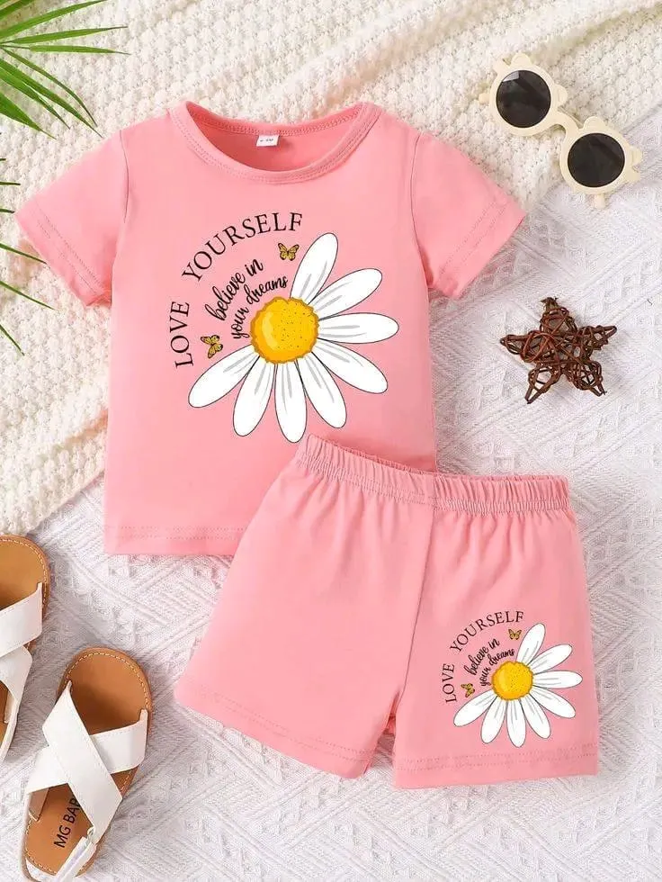Boys' and Girls' Cotton T-Shirt Set, 160 GSM, 6 Months to 6 Years