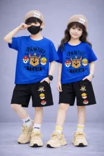 Kids' 200 GSM Drop Shoulder Tee and Pant Set, Sizes 2-3Y and 4-5Y
