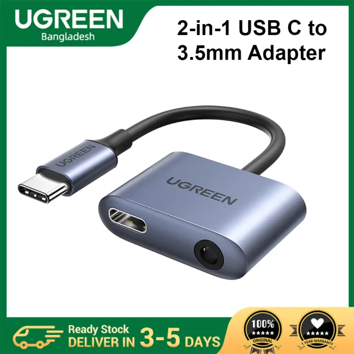 UGREEN CM231 (60164) 2-in-1 USB C to 3.5mm অ্যাডাপ্টার
