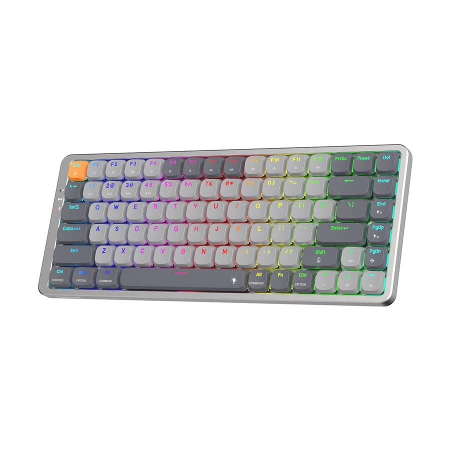 Redragon K652 Azure Low Profile Tri Mode Mechanical Keyboard White
