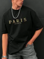 Men's Drop Shoulder T-Shirt, DTF Print on Pure Cotton, Chest 42 to 48