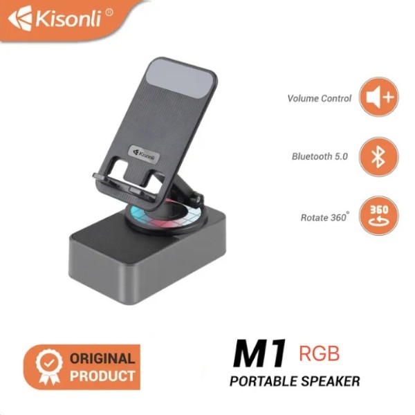 KISONLI M-1 ওয়্যারলেস ফোল্ডিং ব্র্যাকেট আরজিবি ব্লুটুথ স্পিকার
