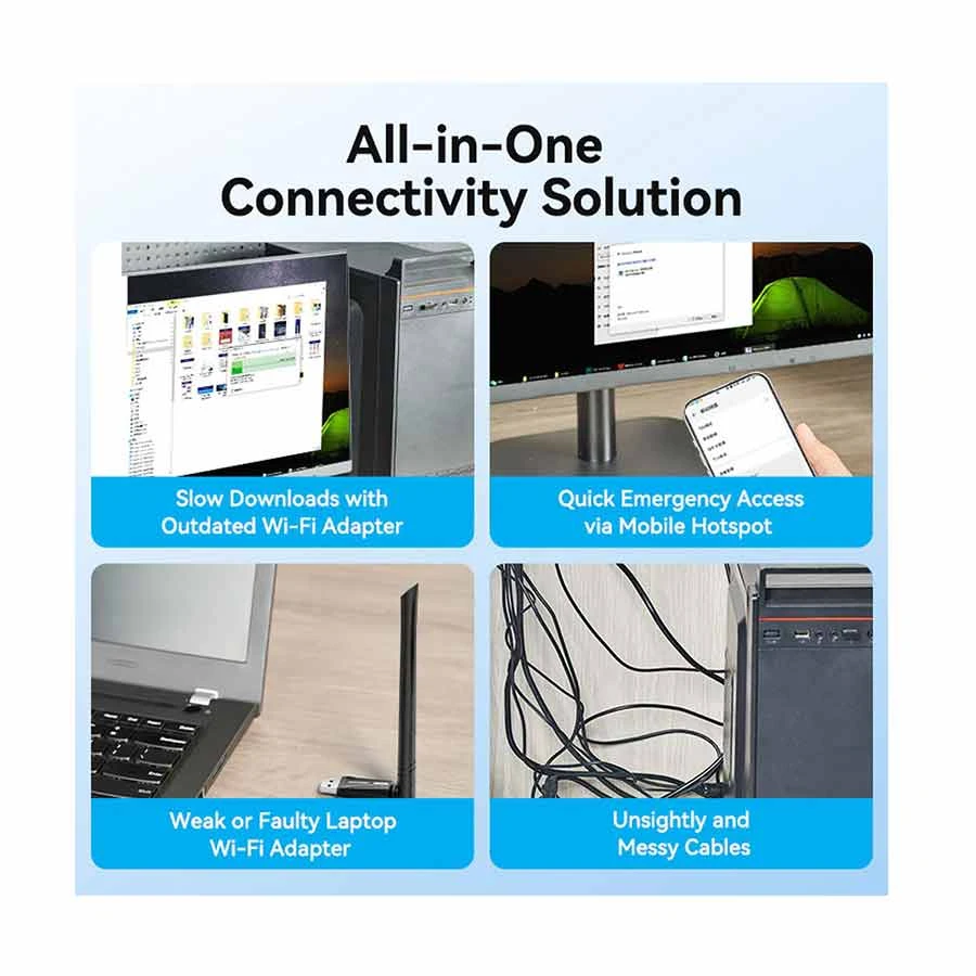 Vention KDWB0 AX900 Dual Band Wi-Fi 6 USB Adapter