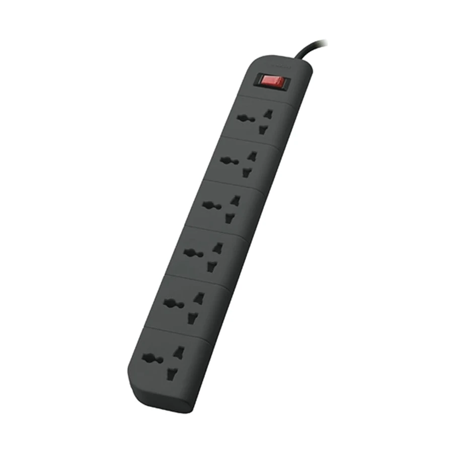 Belkin F9E600zb2M-GRY 6 Port Surge Protector Power Strip Grey