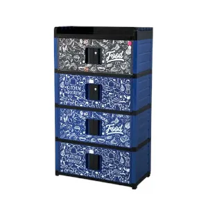 Kitchen Master 4 স্টেপ কিচেন কেবিনেট Foodiz Blue