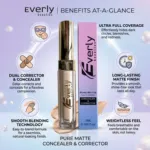 Everly Beauties Pure Matte ফুল কভারেজ কনসিলার ও কারেক্টর - Creamy Natural