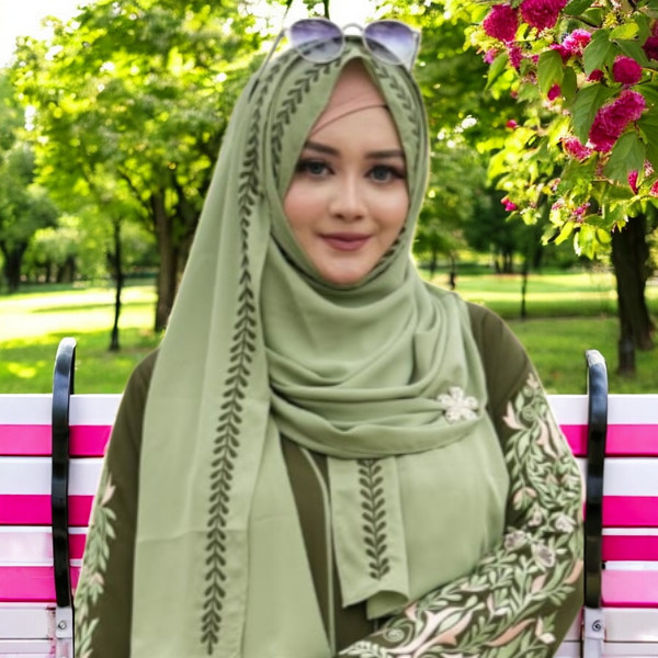 Dubai Cherry Embroidery Hijab