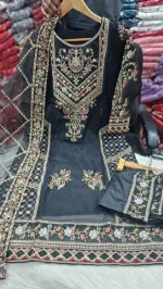 Women's Sada Bahar Tissue Three Piece with Full Sequin Embroidery
