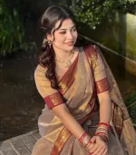 Puja Lama Silk Saree with Bold Border Design, 6 Colours