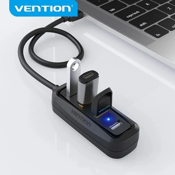 Vention 4 পোর্ট USB2.0 HUB 1M ব্ল্যাক (VAS-J43-B100)