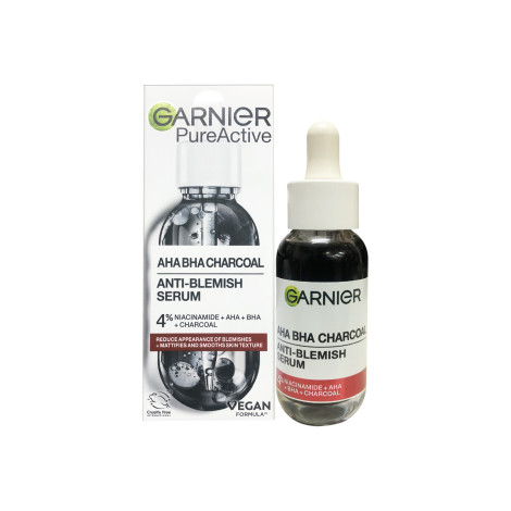 Garnier AHA BHA চারকোল অ্যান্টি-ব্লেমিশ সিরাম 30ml